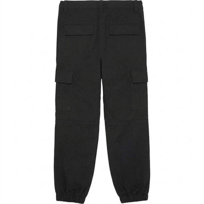 Jet Black - Back - Lyle & Scott Childrens-Kids Ripstop Straight Cargo Trousers