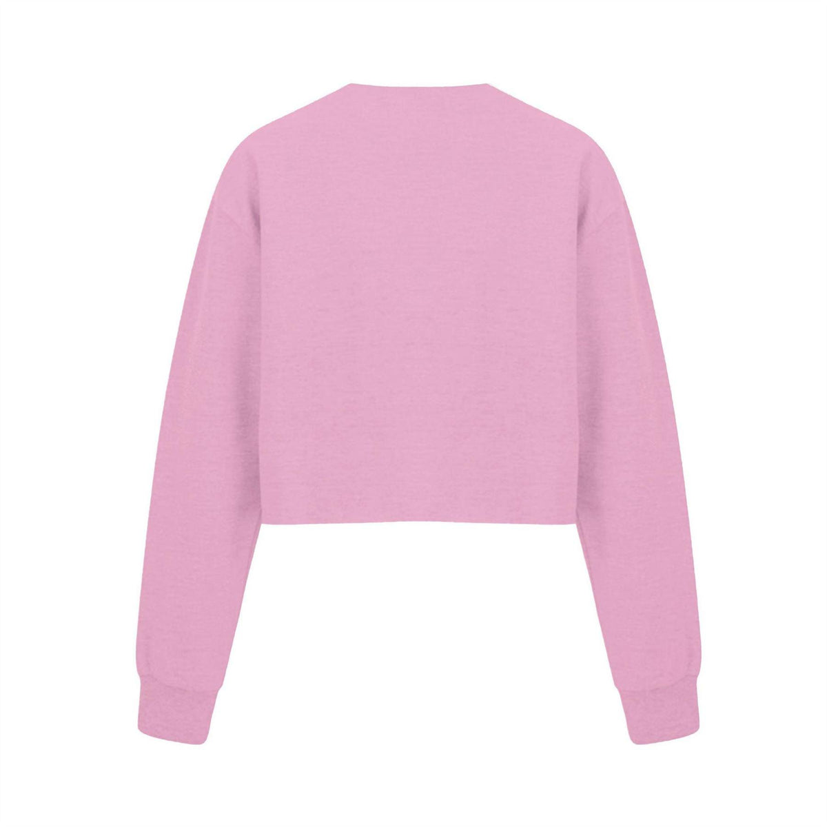 Pink - Back - Miso Womens-Ladies Crop Sweatshirt