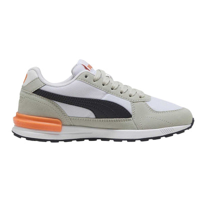 Puma White-Navy-Grey - Front - Puma Childrens-Kids Graviton Trainers