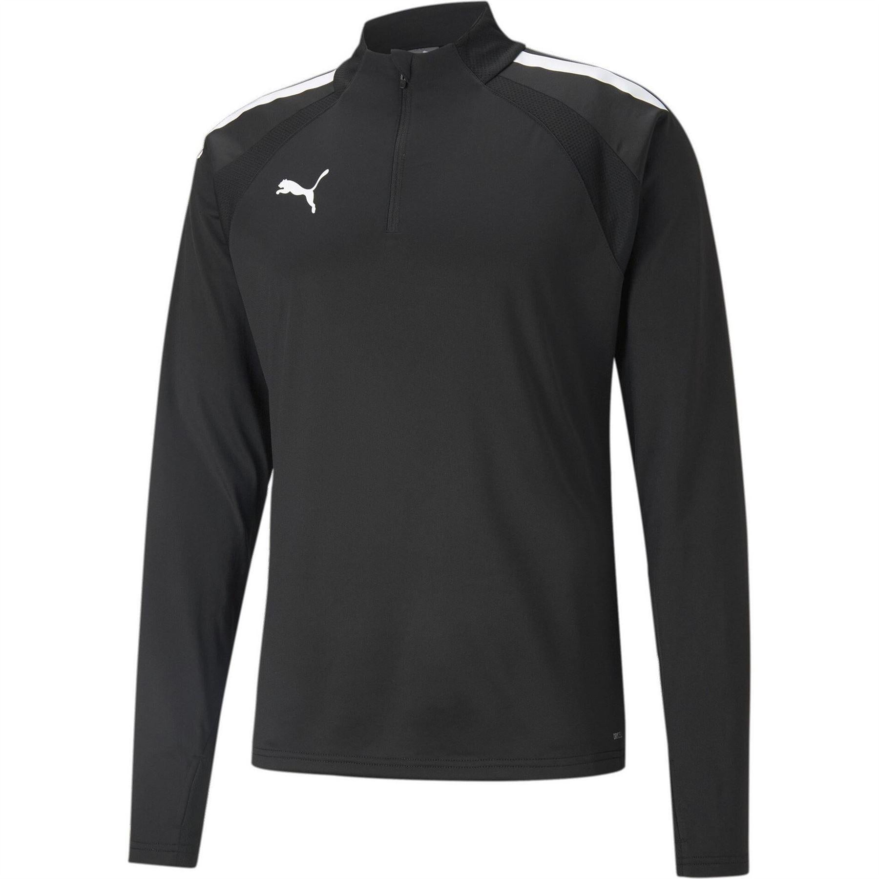 Black - Front - Puma Mens TeamLIGA Quarter Zip Track Top