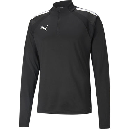 Black - Front - Puma Mens TeamLIGA Quarter Zip Track Top