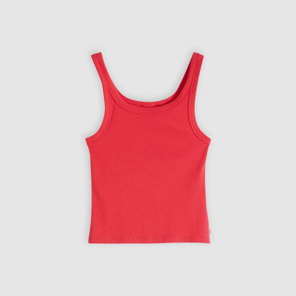 Red - Front - Levis Womens-Ladies Sporty Tank Top