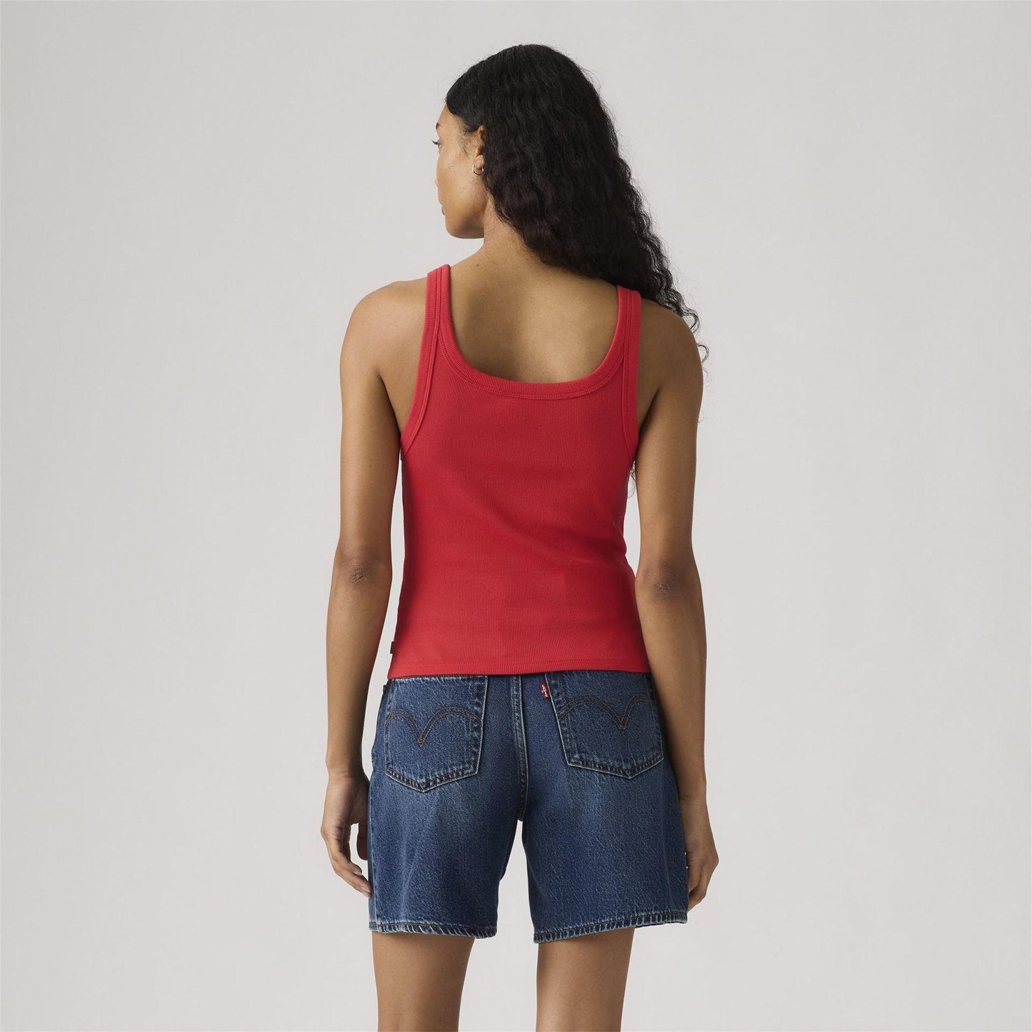 Red - Side - Levis Womens-Ladies Sporty Tank Top