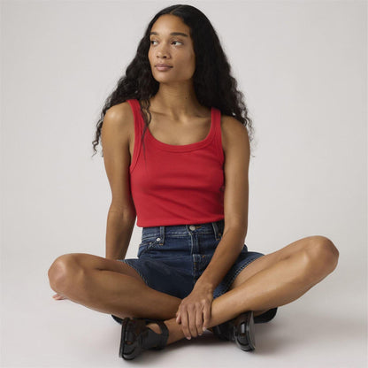 Red - Lifestyle - Levis Womens-Ladies Sporty Tank Top