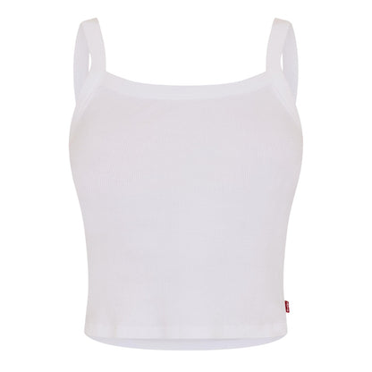 White - Front - Levis Womens-Ladies Sporty Tank Top