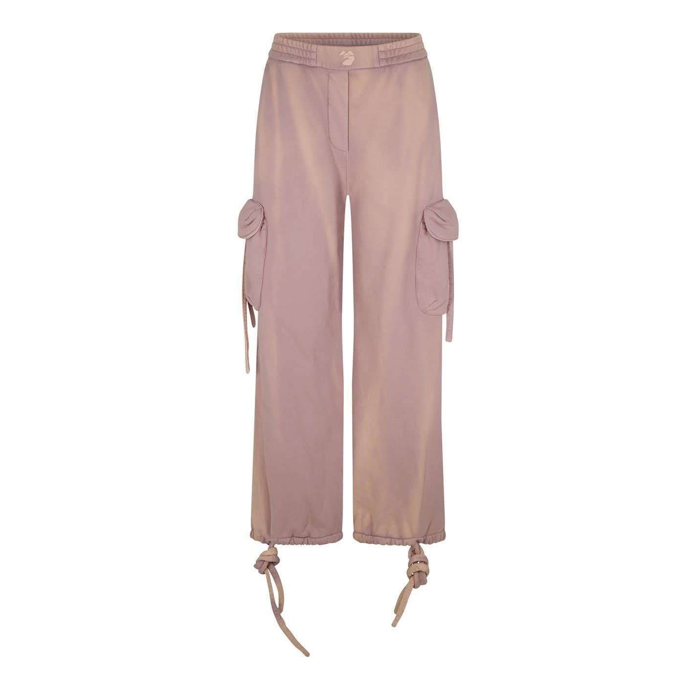 Nude - Front - Off White Womens-Ladies Laundry Cargo Trousers
