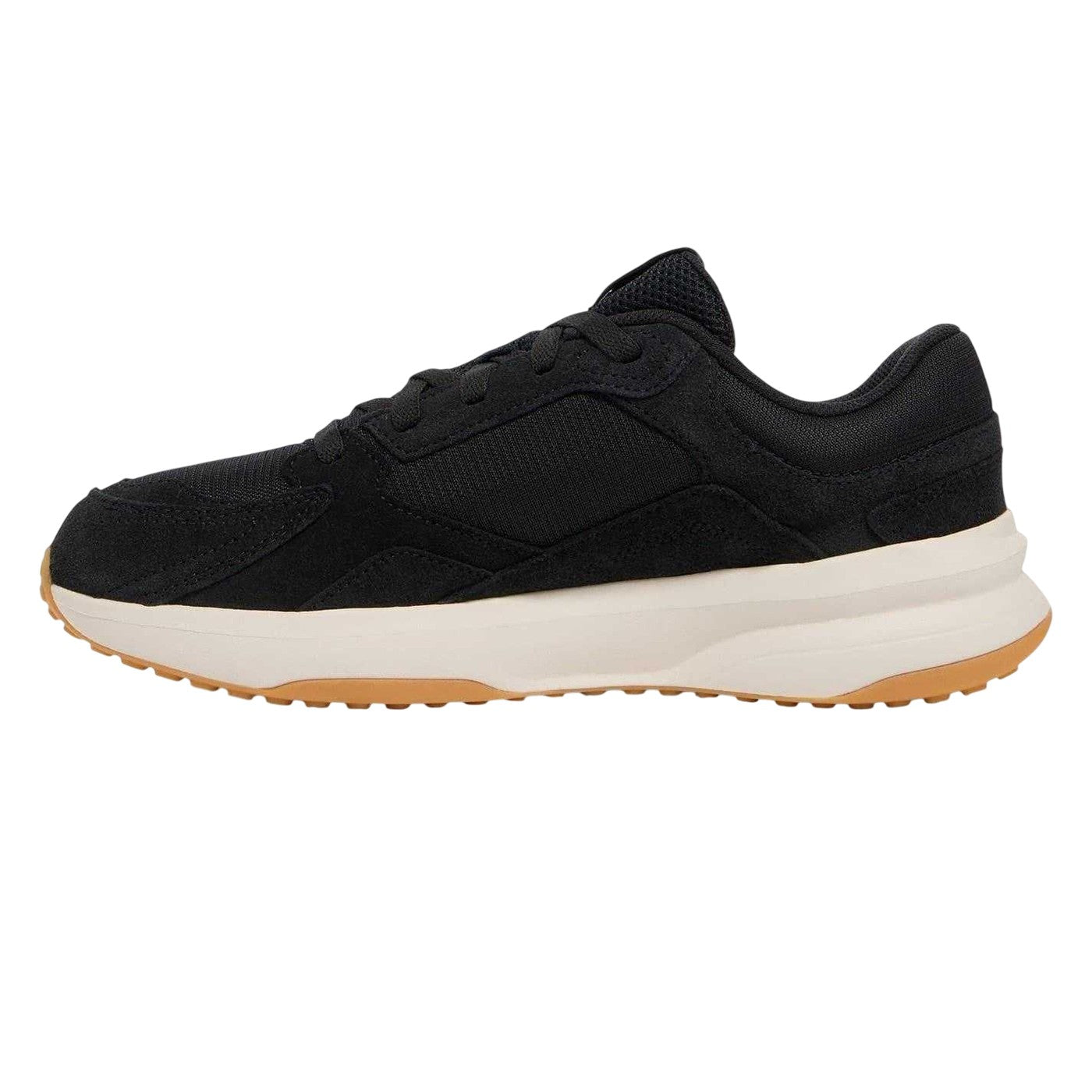 Black - Side - Under Armour Mens Edge Suede Trainers