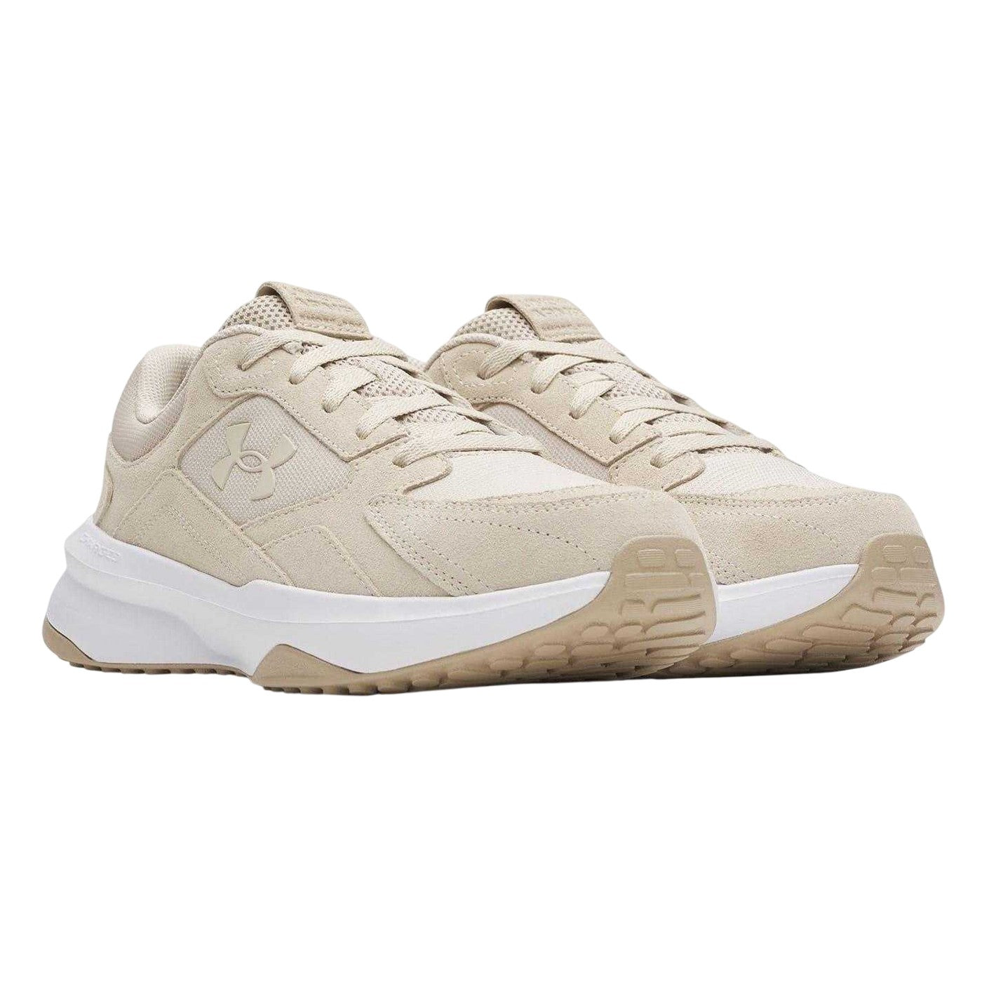 Khaki Green - Pack Shot - Under Armour Mens Edge Suede Trainers