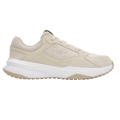 Khaki Green - Front - Under Armour Mens Edge Suede Trainers