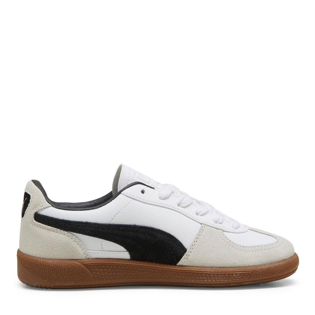 White-Black - Lifestyle - Puma Boys Palermo Classic Leather Flat Trainers