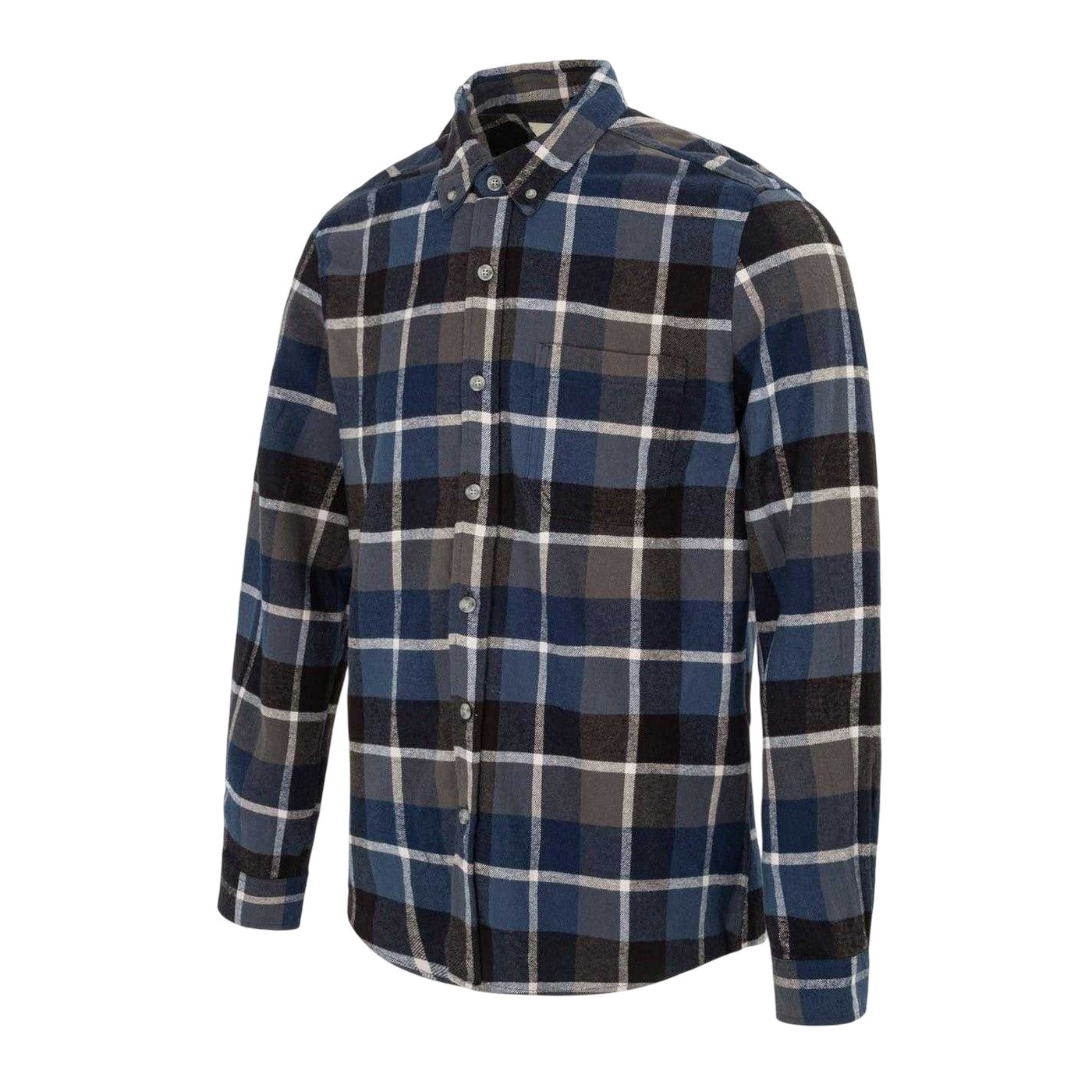 Blue-Black - Side - Firetrap Mens Checkered Shirt