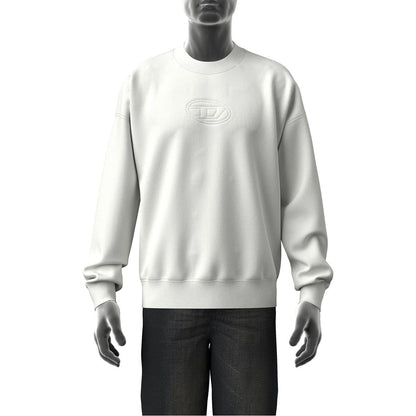 Off White - Front - Diesel Mens Roby N1 Regular Sweatshirt