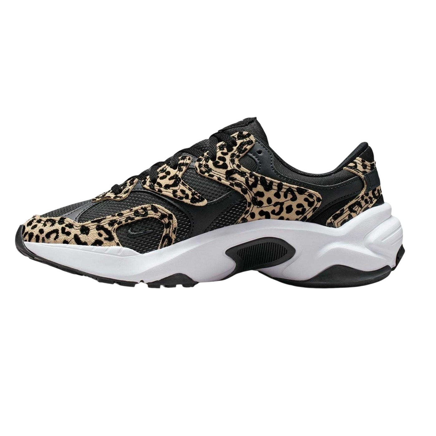 Black-Leopard - Side - Nike Womens-Ladies Al8 Suede Chunky Sole Trainers