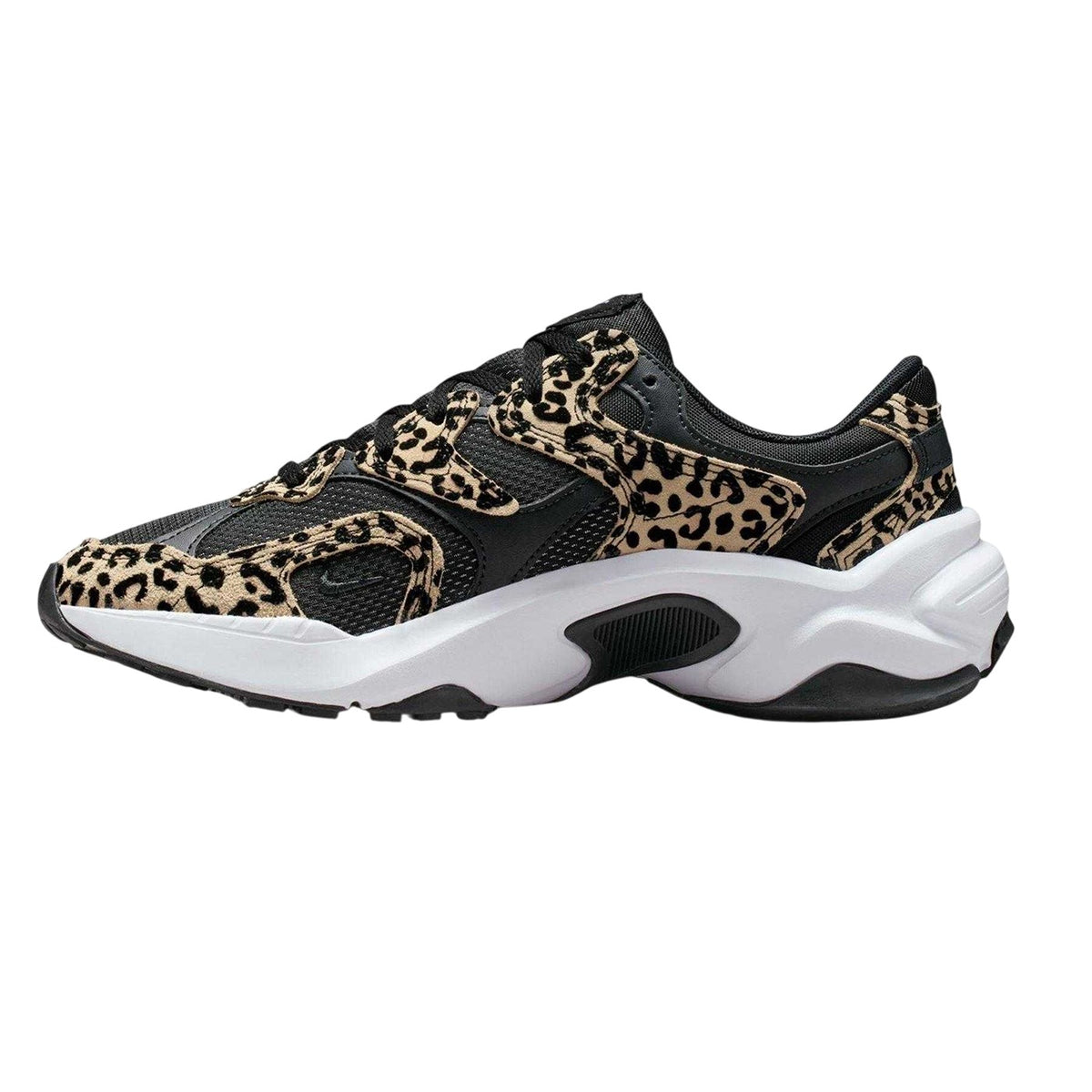 Black-Leopard - Side - Nike Womens-Ladies Al8 Suede Chunky Sole Trainers