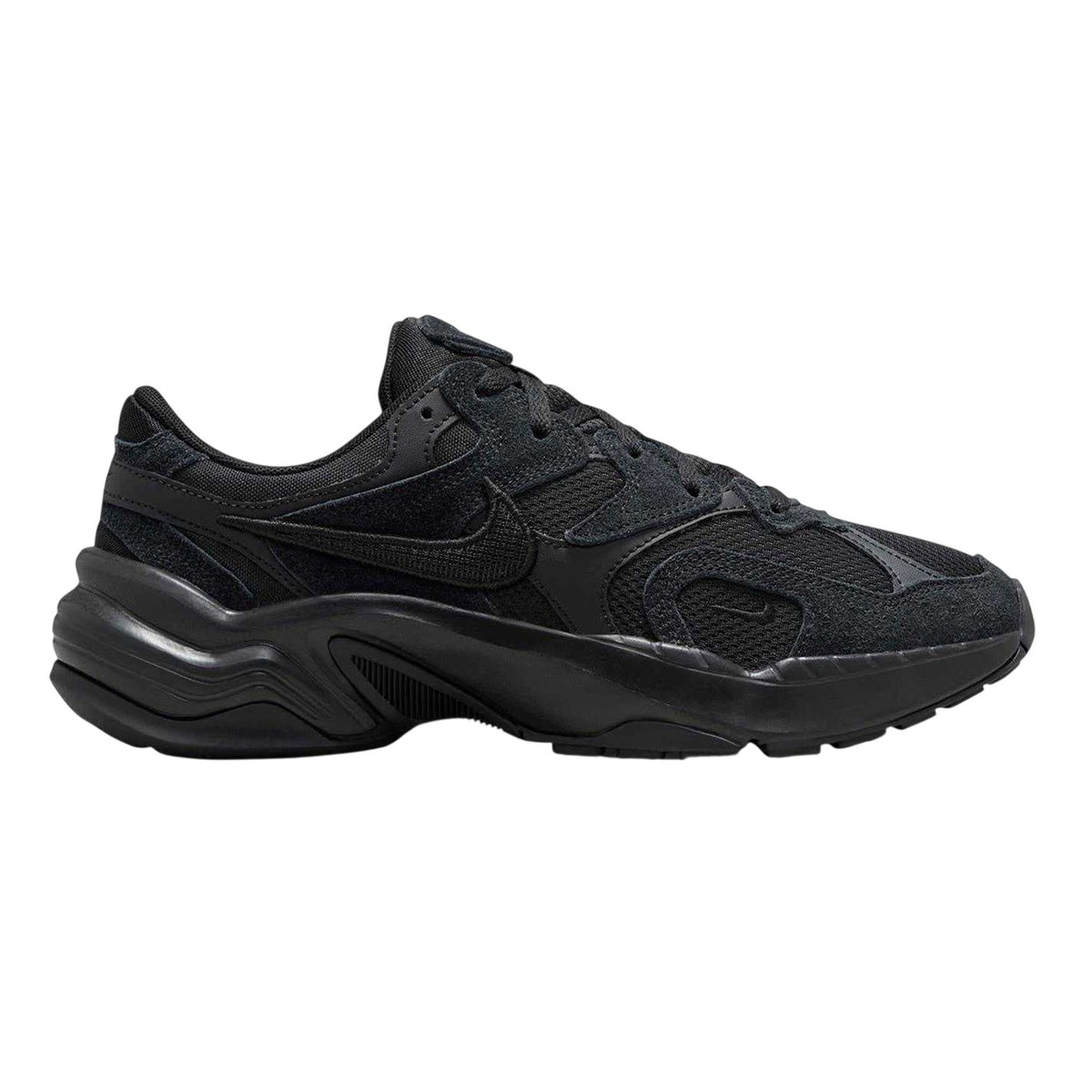 Triple Black - Front - Nike Womens-Ladies Al8 Suede Chunky Sole Trainers