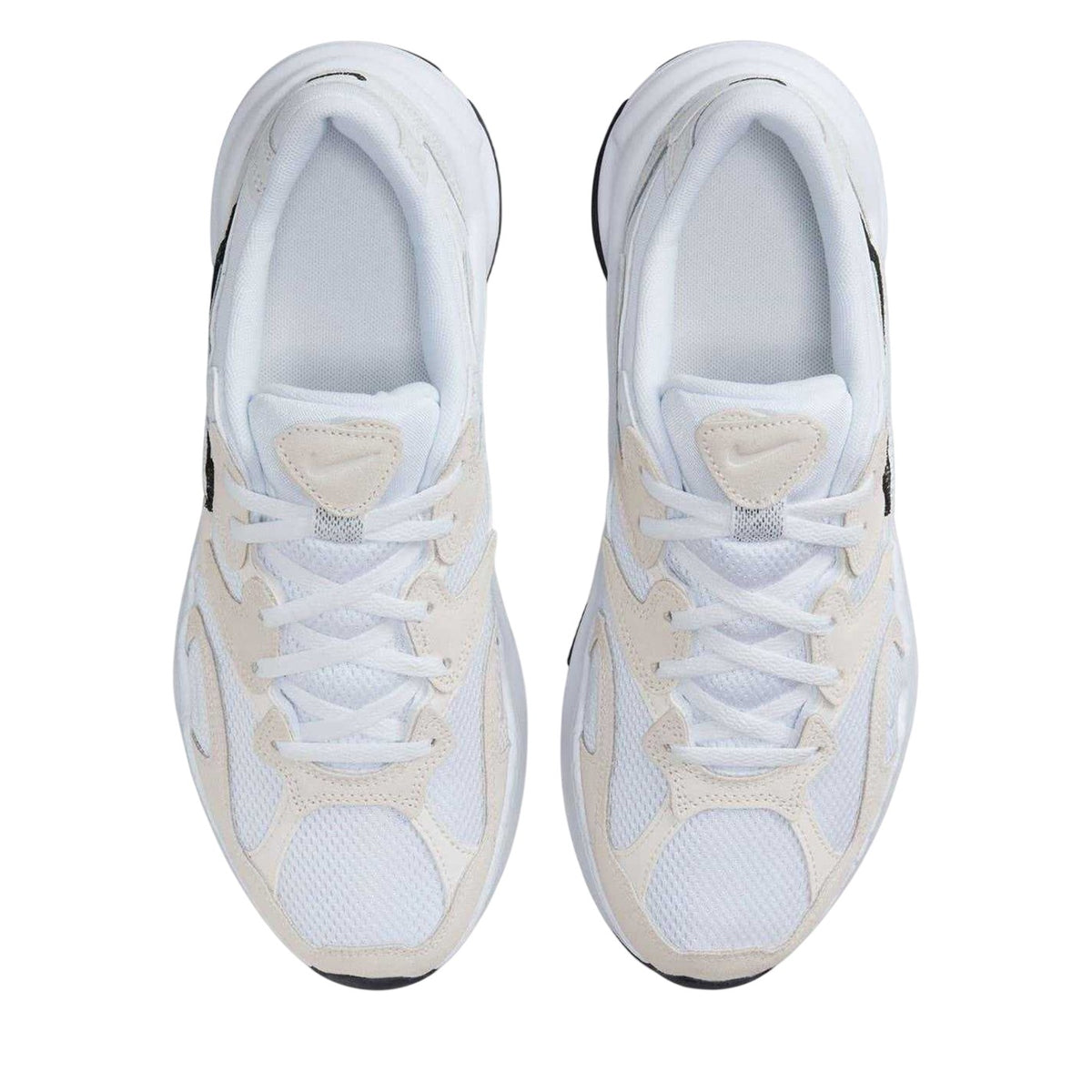 White-Black - Side - Nike Womens-Ladies Al8 Suede Chunky Sole Trainers