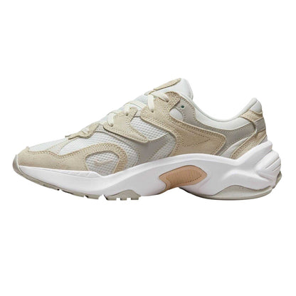Off White-Bone - Side - Nike Womens-Ladies Al8 Suede Chunky Sole Trainers