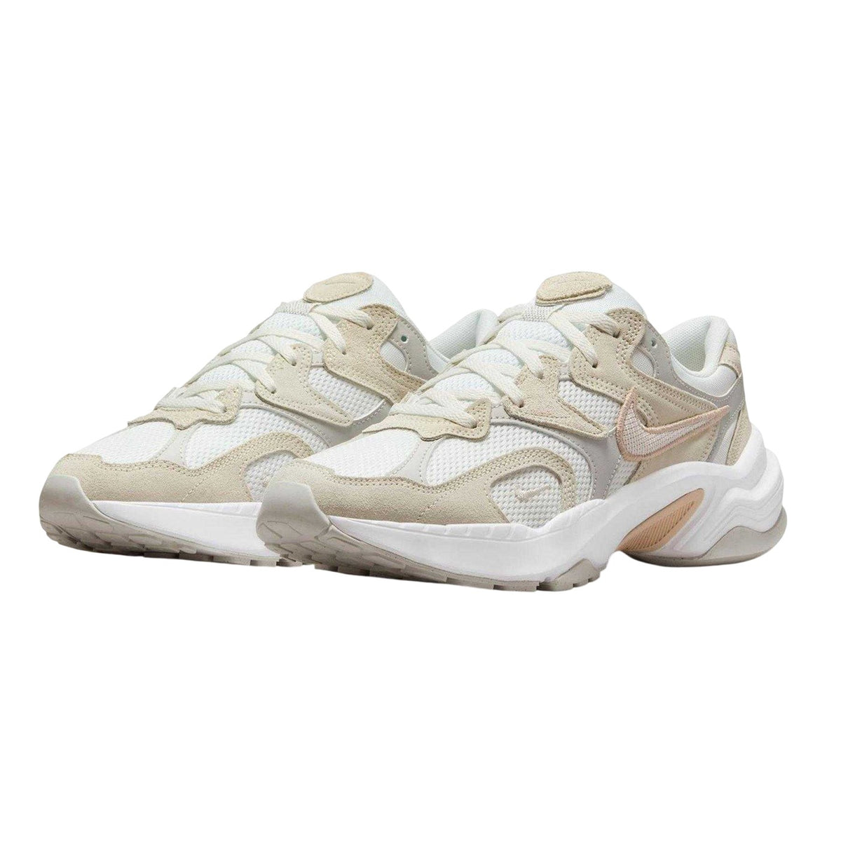 Off White-Bone - Lifestyle - Nike Womens-Ladies Al8 Suede Chunky Sole Trainers