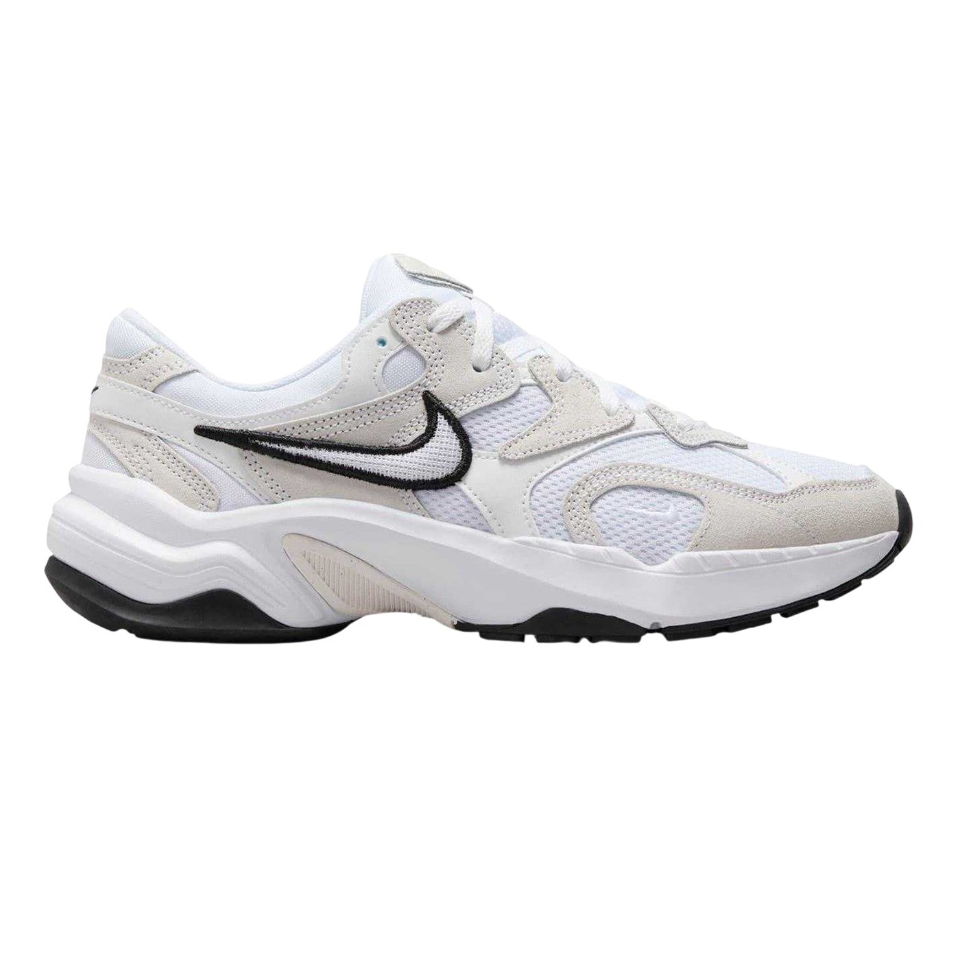 White-Black - Front - Nike Womens-Ladies Al8 Suede Chunky Sole Trainers