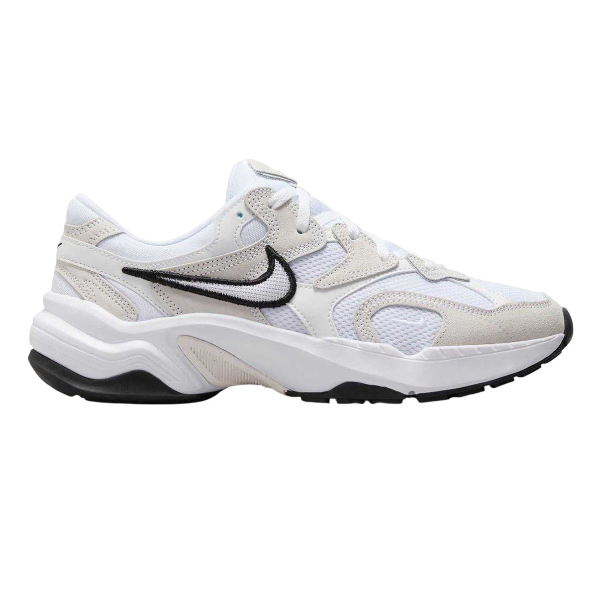 White-Black - Front - Nike Womens-Ladies Al8 Suede Chunky Sole Trainers