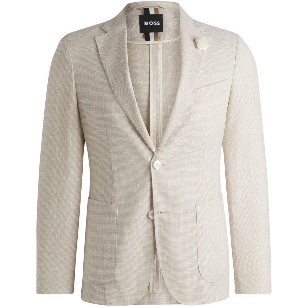 White - Front - Boss Mens C-Hanry Suit Jacket
