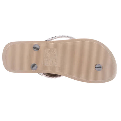 Rose Gold - Side - Ipanema Unisex Adult Exuberance Chrome Flip Flops