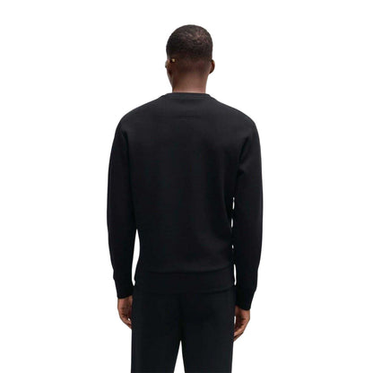 Black - Back - Boss Mens Wordmark Crew Neck Sweatshirt