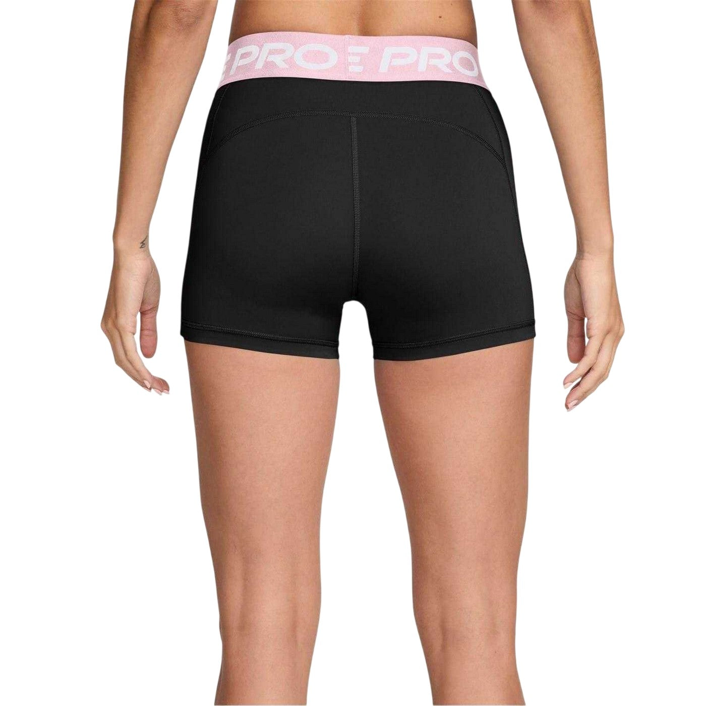 Black-Pink - Back - Nike Womens-Ladies Pro Compression Shorts