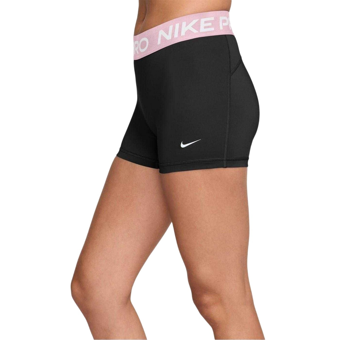 Black-Pink - Side - Nike Womens-Ladies Pro Compression Shorts