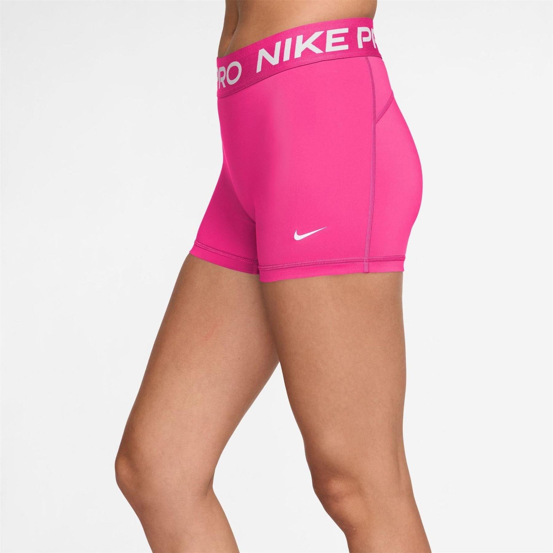 Hyper Pink - Side - Nike Womens-Ladies Pro Compression Shorts