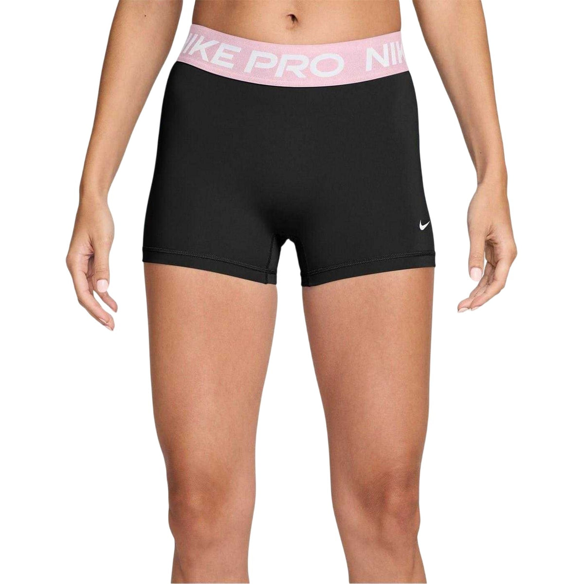 Black-Pink - Pack Shot - Nike Womens-Ladies Pro Compression Shorts