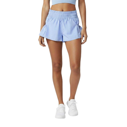 Brunnera Blue - Side - USA Pro Womens-Ladies Flow Workout Running Shorts