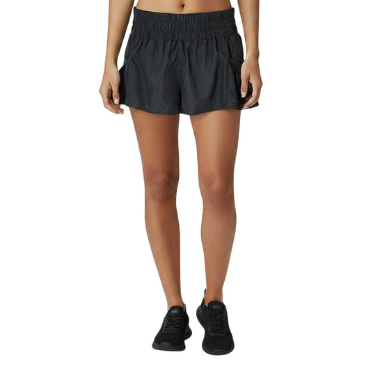 Black - Front - USA Pro Womens-Ladies Flow Workout Running Shorts