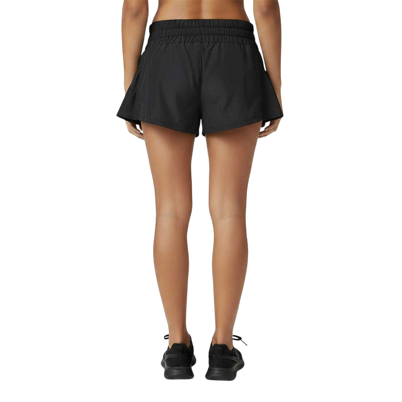 Black - Back - USA Pro Womens-Ladies Flow Workout Running Shorts