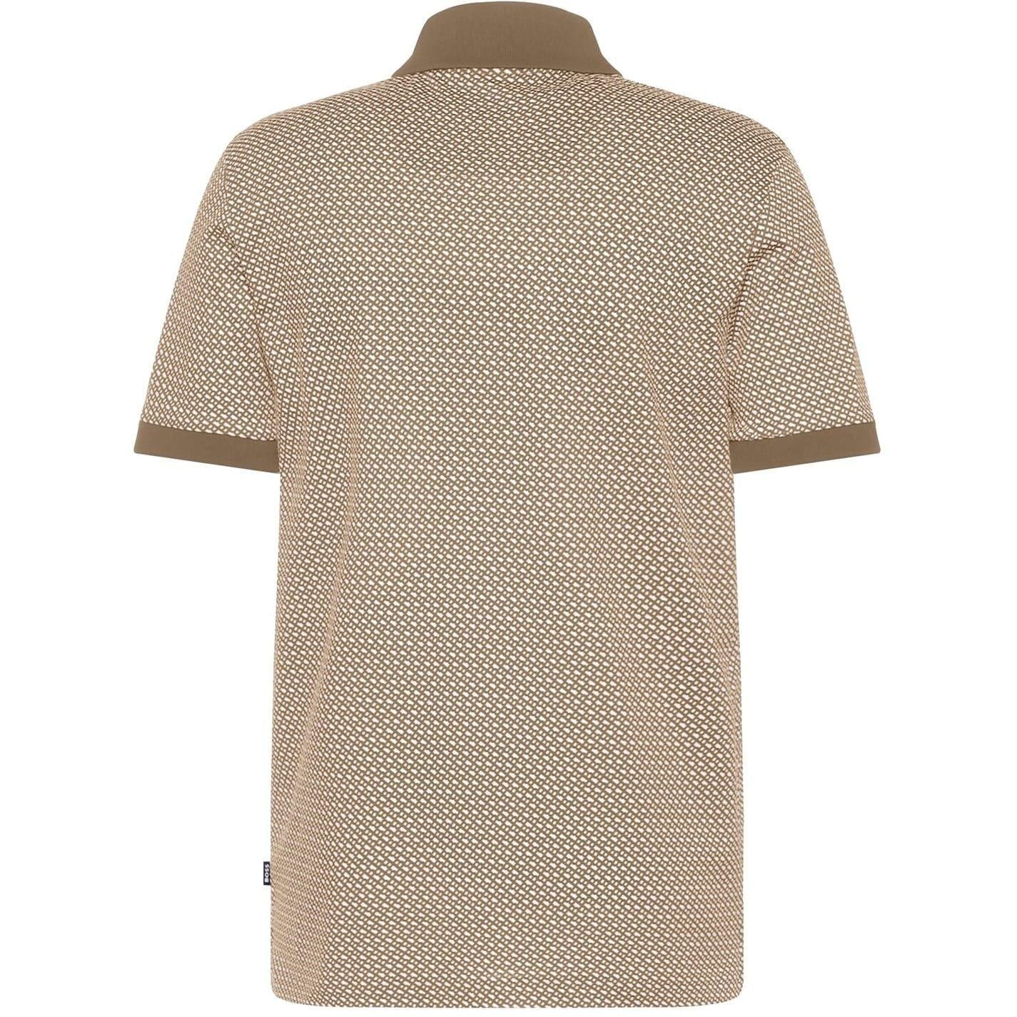 Beige - Back - Boss Mens H-Parlay Tailored Polo Shirt
