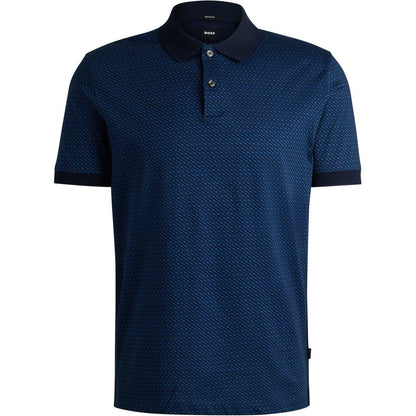 Dark Blue - Front - Boss Mens H-Parlay Tailored Polo Shirt