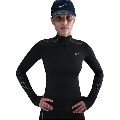 Black - Front - Nike Womens-Ladies Swift Base Layer Top