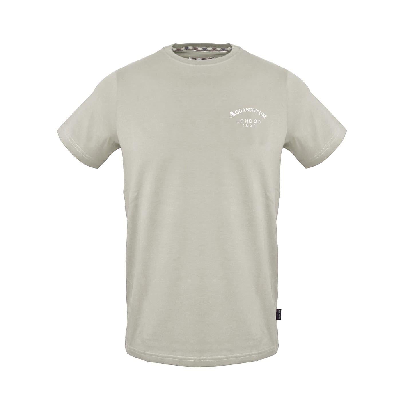 Grey - Front - Aquascutum Mens Regular T-Shirt