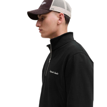 Black - Lifestyle - Jack And Jones Mens High Collar Sweatshirt