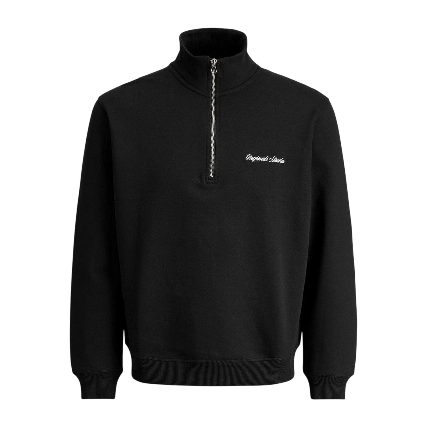 Black - Front - Jack And Jones Mens High Collar Sweatshirt