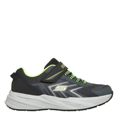 Charcoal-Lime - Front - Skechers Boys Microspec Trainers