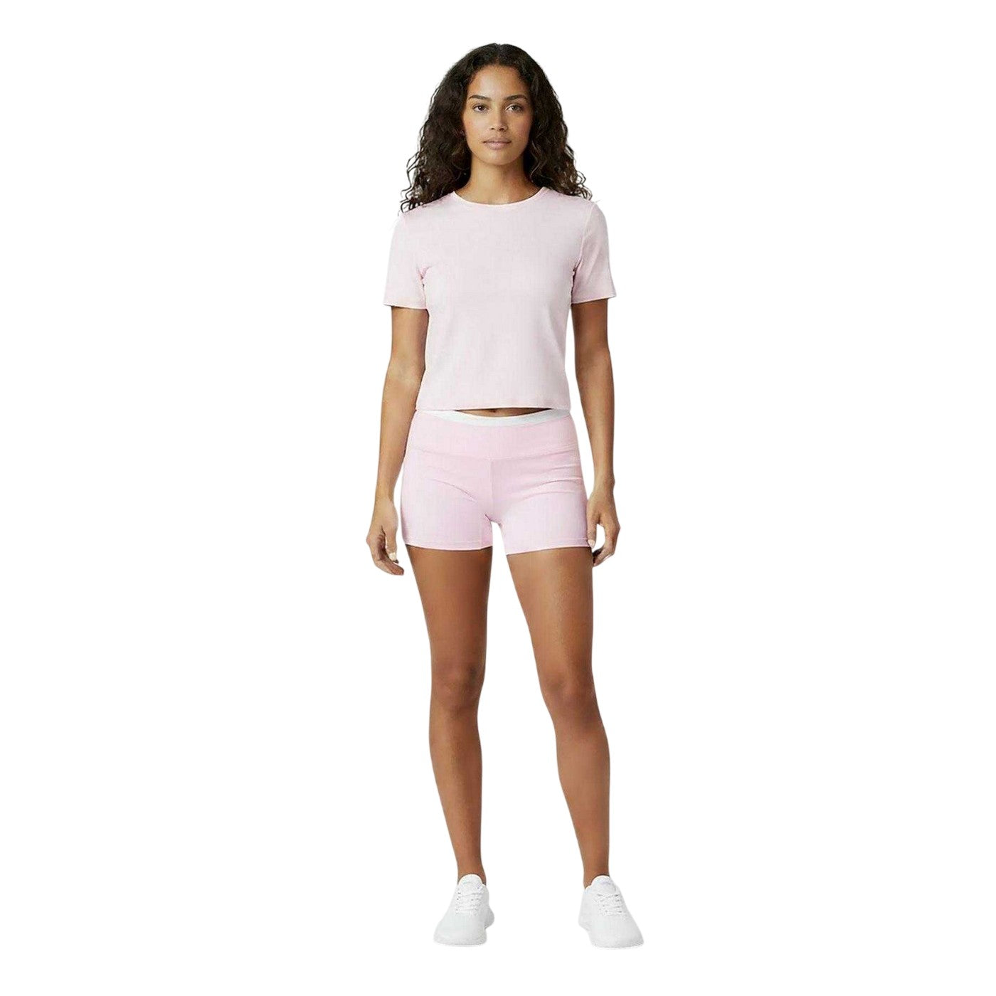Light Pink - Side - USA Pro Womens-Ladies Layer Workout Shorts