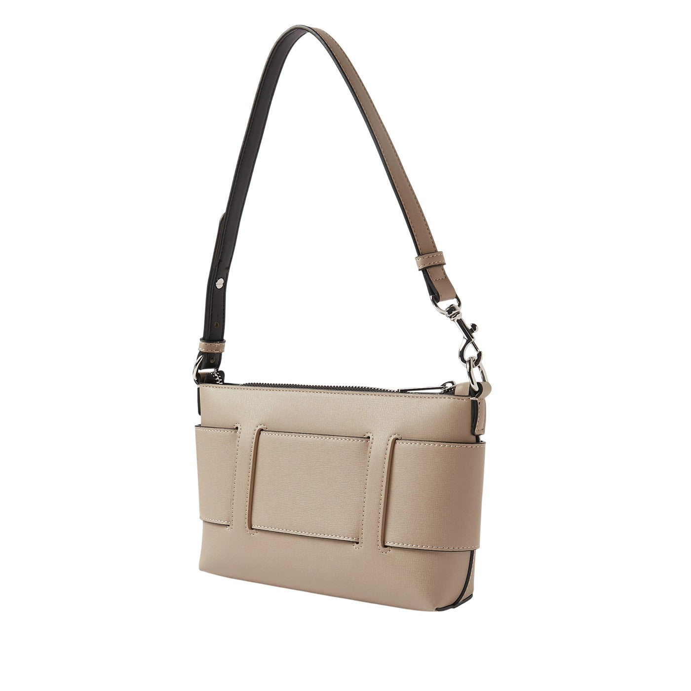 Sand - Back - Armani Exchange Womens-Ladies Susy Metal Logo Shoulder Bag