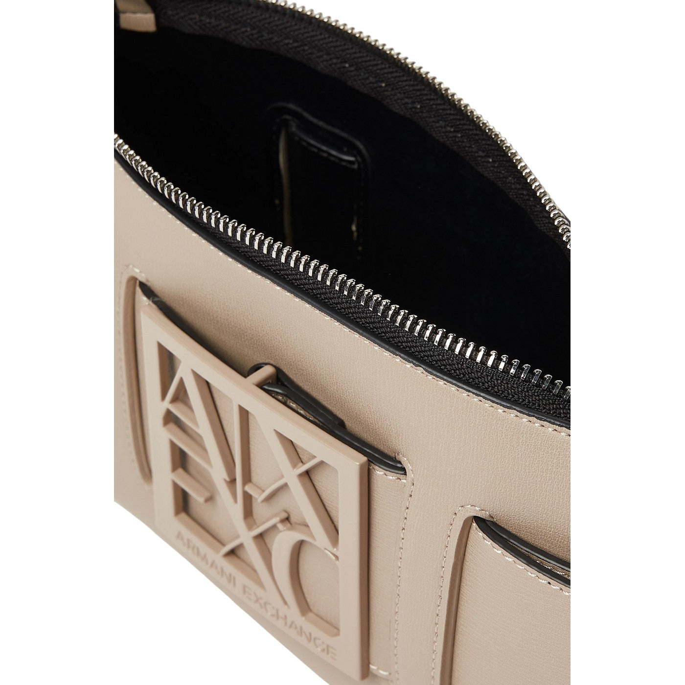 Sand - Lifestyle - Armani Exchange Womens-Ladies Susy Metal Logo Shoulder Bag