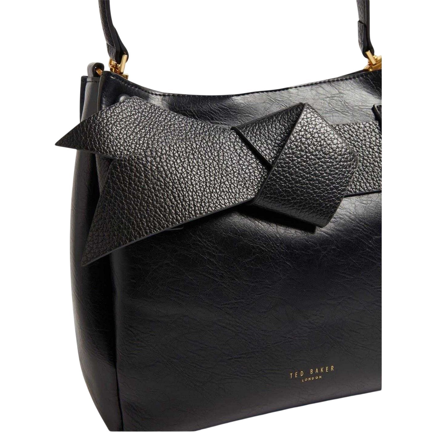 Black - Side - Ted Baker Womens-Ladies Ssansa Bowknot Shoulder Bag