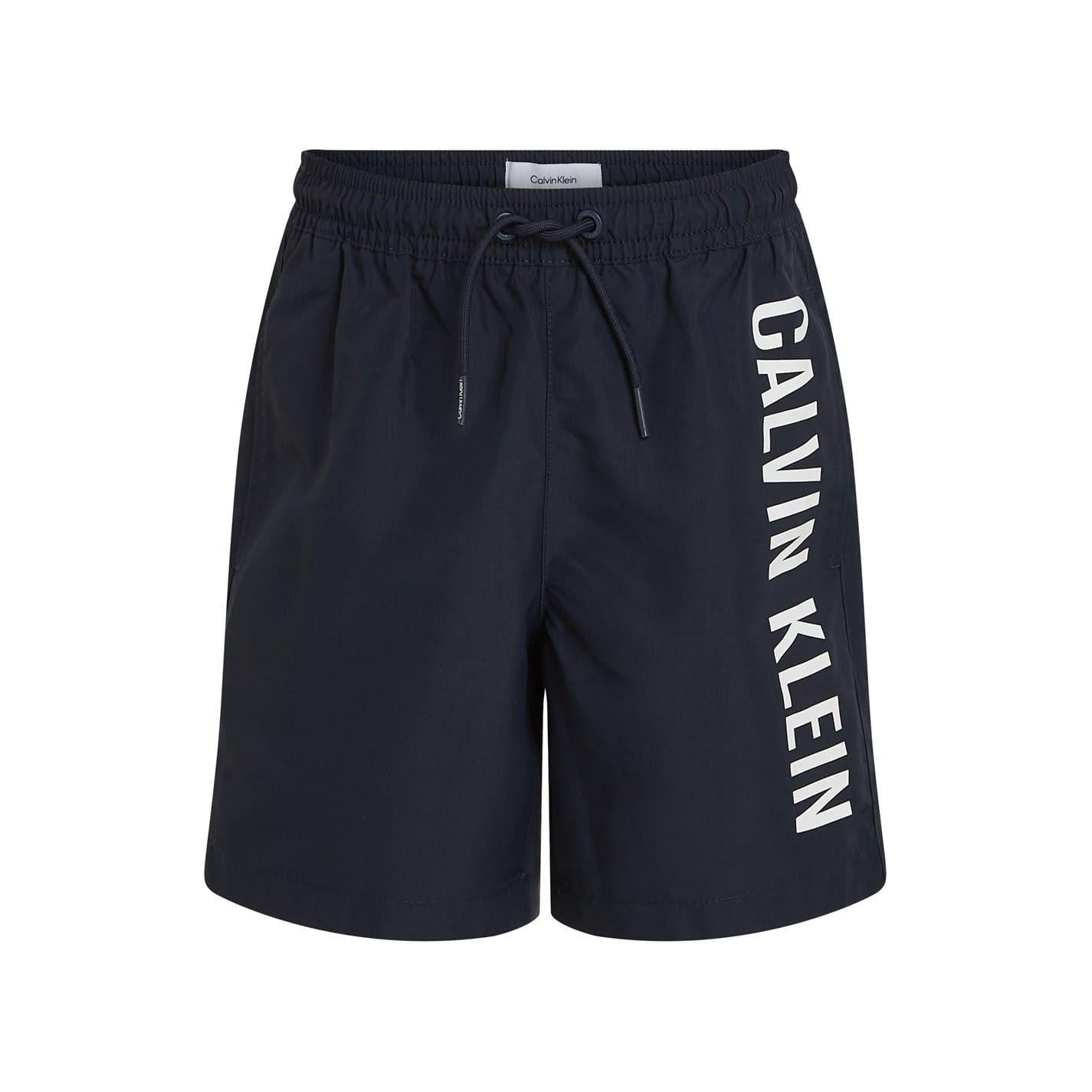 Sapphire Blue - Front - Calvin Klein Boys Slim Swimming Board Shorts