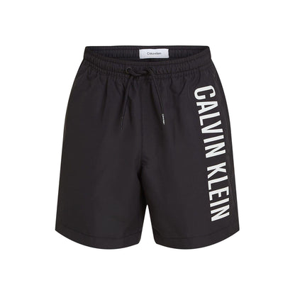 Black - Front - Calvin Klein Boys Slim Swimming Board Shorts