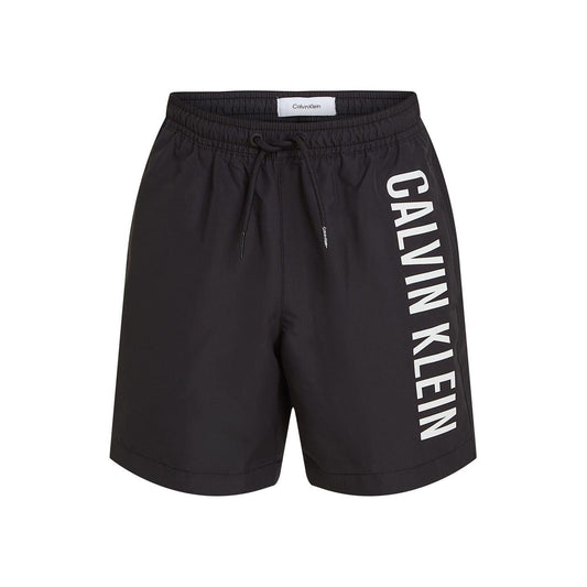 Black - Front - Calvin Klein Boys Slim Swimming Board Shorts