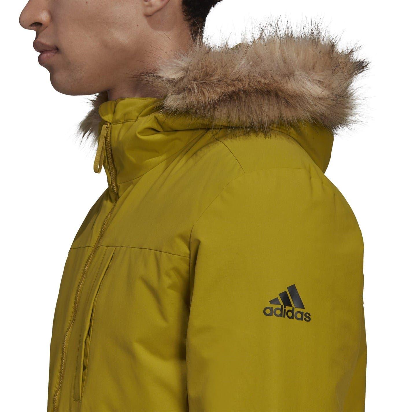 Pulse Olive - Side - Adidas Mens Utilitas Parka