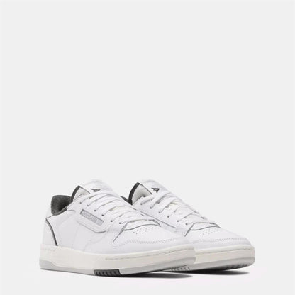 White-Grey - Back - Reebok Womens-Ladies Phase Court Leather Flatform Trainers